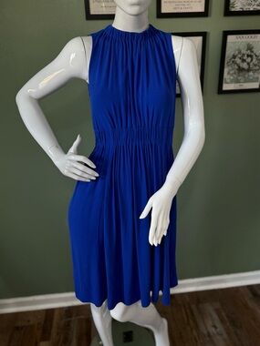 Kate Spade lapis crepe tie back knee length sleeveless dress NWT Sz 0 Rt $325